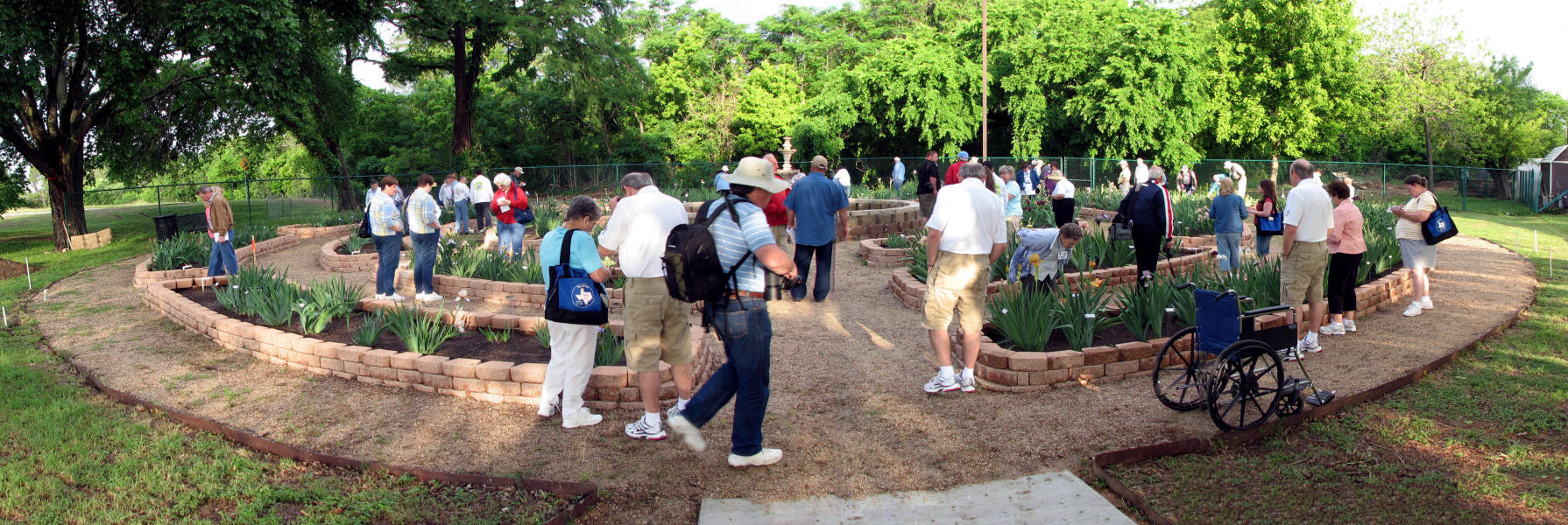 Panoramic view of the San Marcos Tourist Information Center Garden